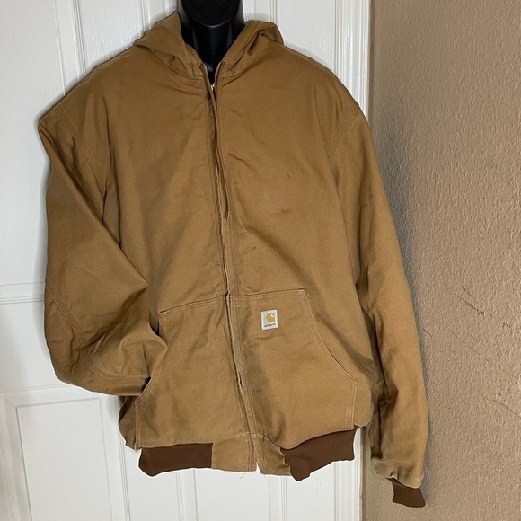 Carhartt Other - Carhartt Active Jacket Y2K Mesh Lined Full-Zip Hooded Coat, Brown Tan, Mens XL  